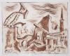 RG-14.21.02, Byron Randall, Ghetto, Warsaw, 1947, Lino etching